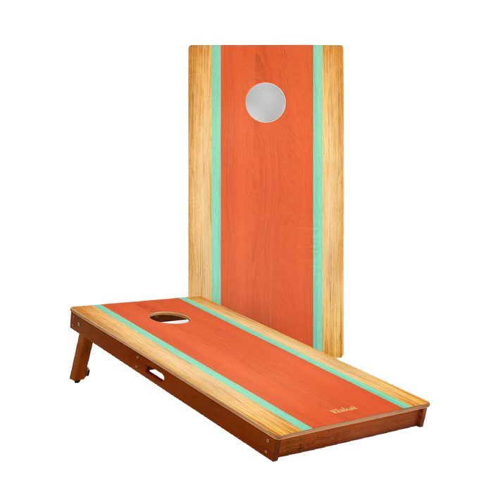 2ft x 4ft Graphic Wood Classic Cornhole Set | Classic Beach Stripes Collection