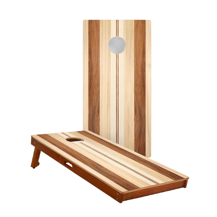 2ft x 4ft Graphic Wood Classic Cornhole Set | Natural Surf Beach Collection