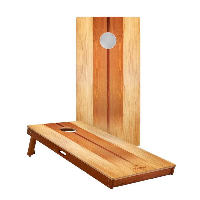 2ft x 4ft Graphic Wood Classic Cornhole Set | Natural Surf Beach Collection