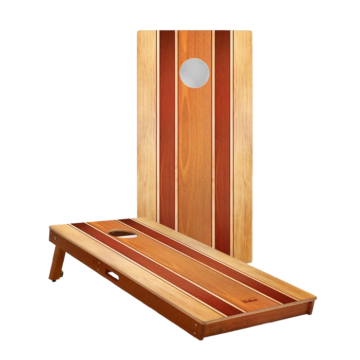 2ft x 4ft Graphic Wood Classic Cornhole Set | Natural Surf Beach Collection