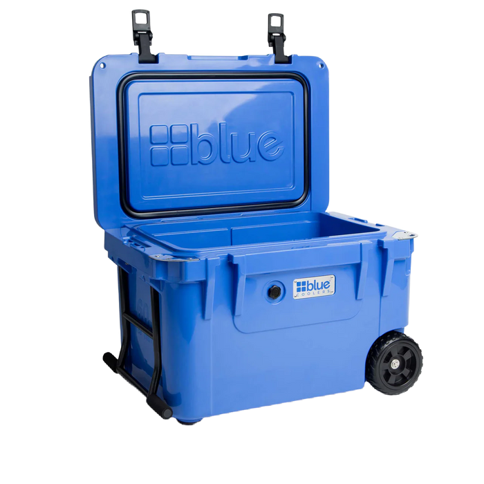 Blue Coolers - 60 Quart Ice Vault Roto-Molded Cooler with Wheels