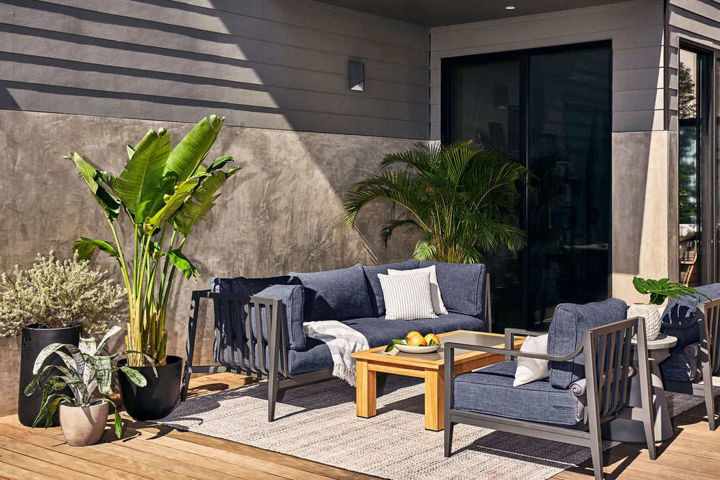 Charcoal Aluminum Outdoor Sofa - 3 Seat