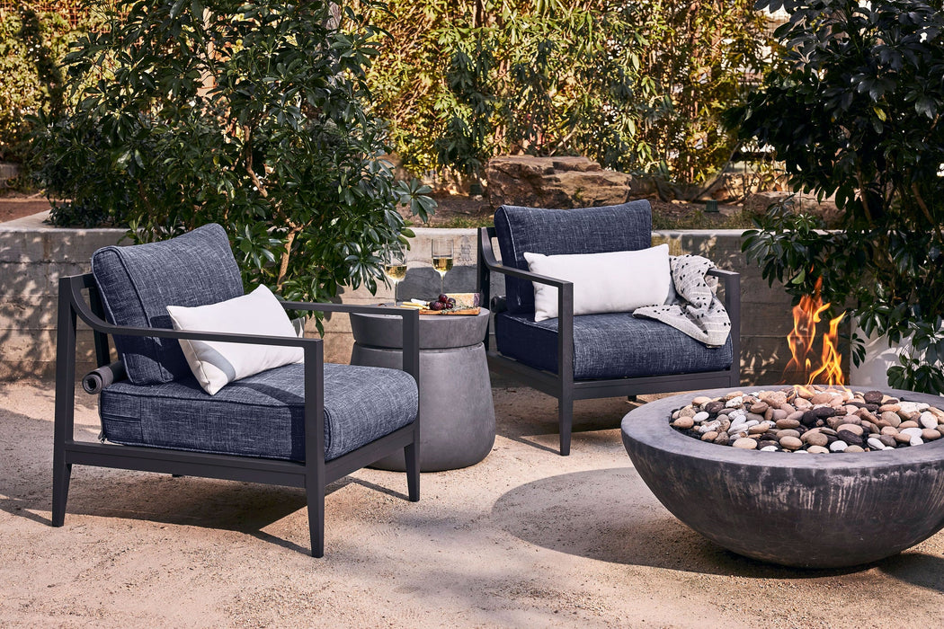 Charcoal Aluminum Outdoor Sofa - 3 Seat