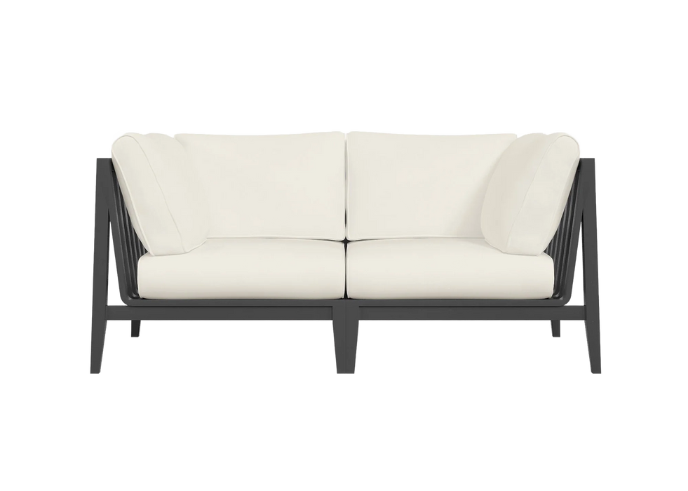 Charcoal Aluminum Outdoor Loveseat