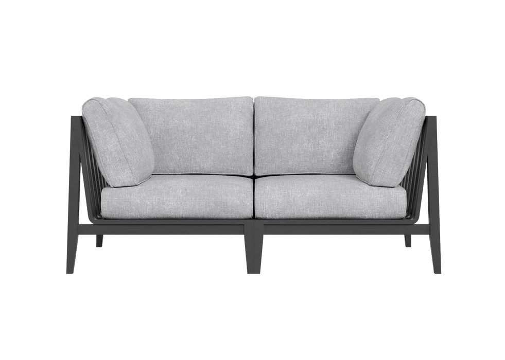 Charcoal Aluminum Outdoor Loveseat
