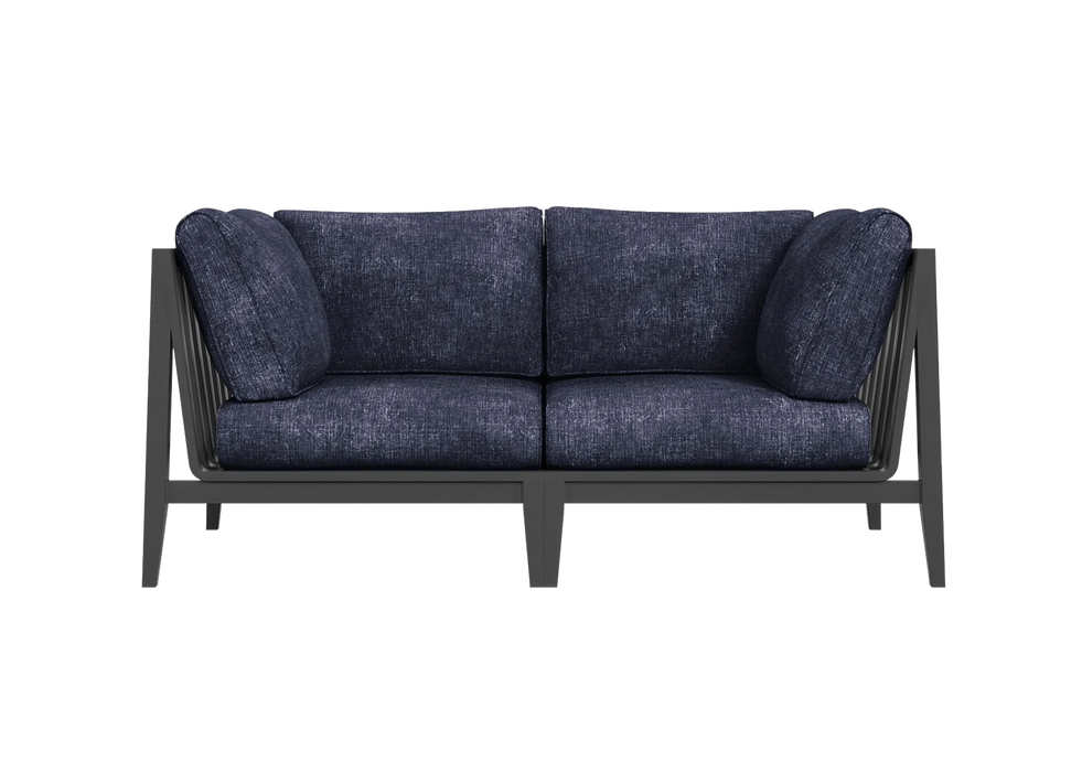 Charcoal Aluminum Outdoor Loveseat