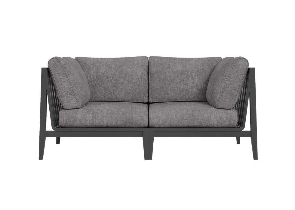 Charcoal Aluminum Outdoor Loveseat