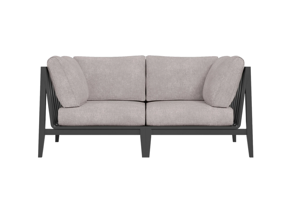 Charcoal Aluminum Outdoor Loveseat