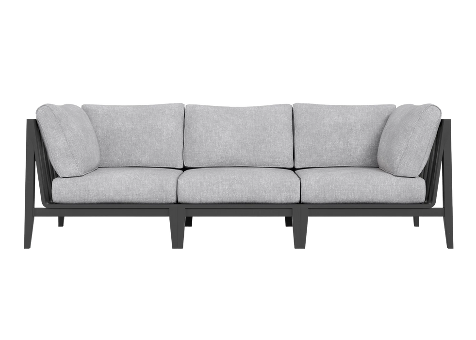 Charcoal Aluminum Outdoor Sofa - 3 Seat
