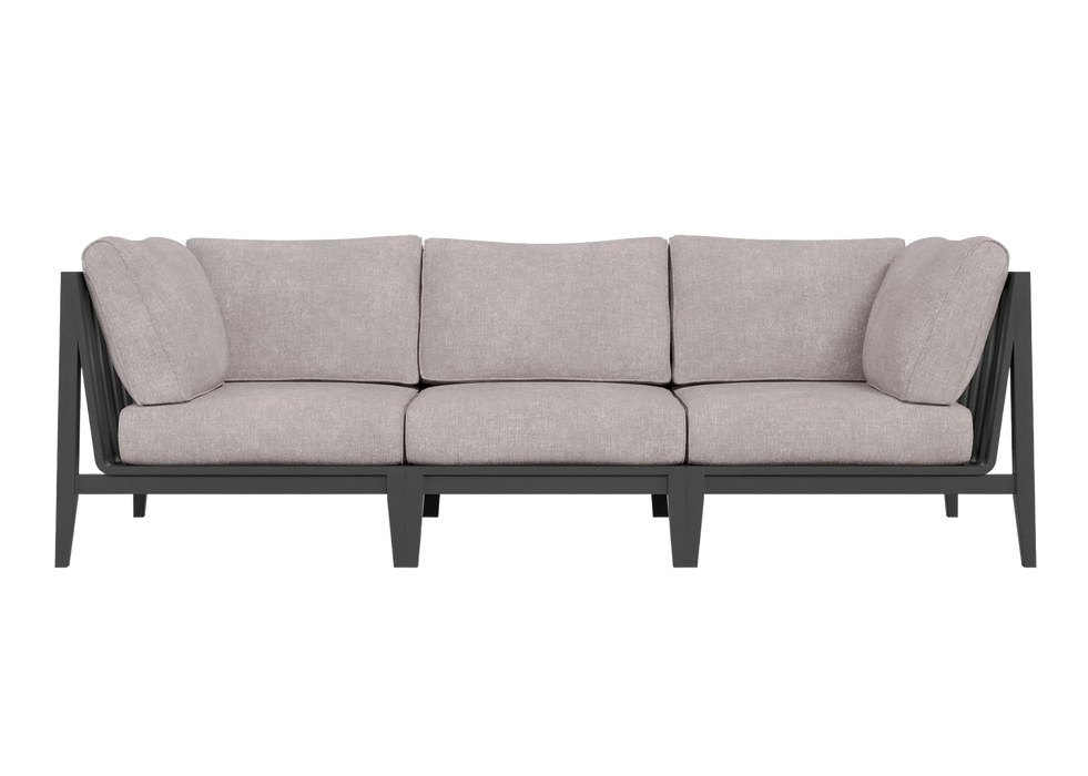 Charcoal Aluminum Outdoor Sofa - 3 Seat