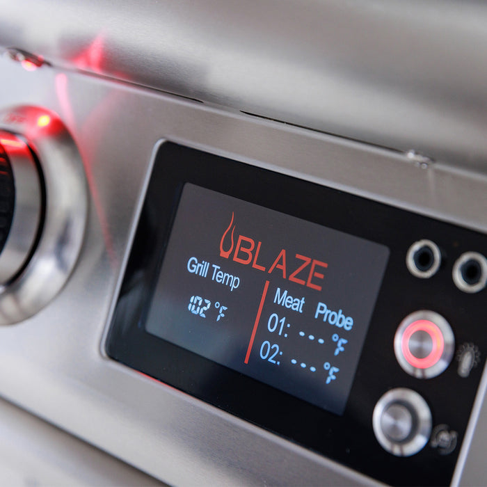 Blaze - 26" Countertop Natural Gas Outdoor Oven W/ Rotisserie & Countertop Sleeve