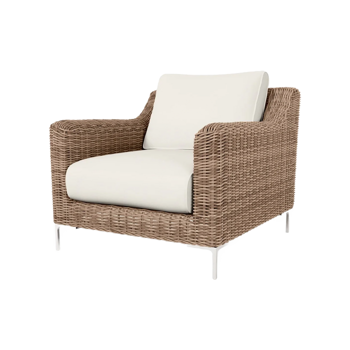Brown Wicker Outdoor Armchair