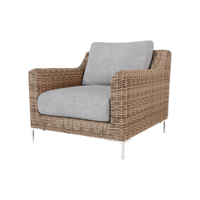 Brown Wicker Outdoor Armchair