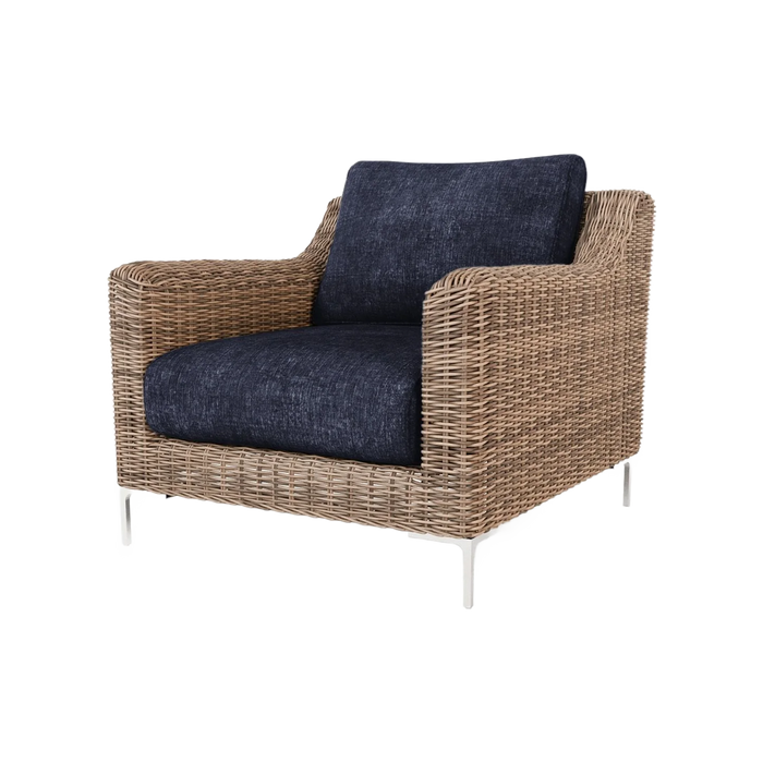 Brown Wicker Outdoor Armchair