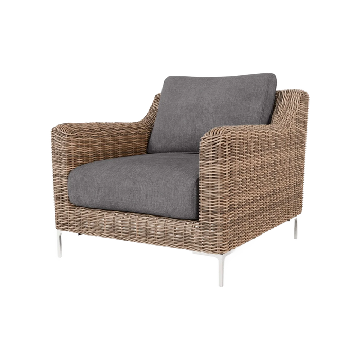 Brown Wicker Outdoor Armchair