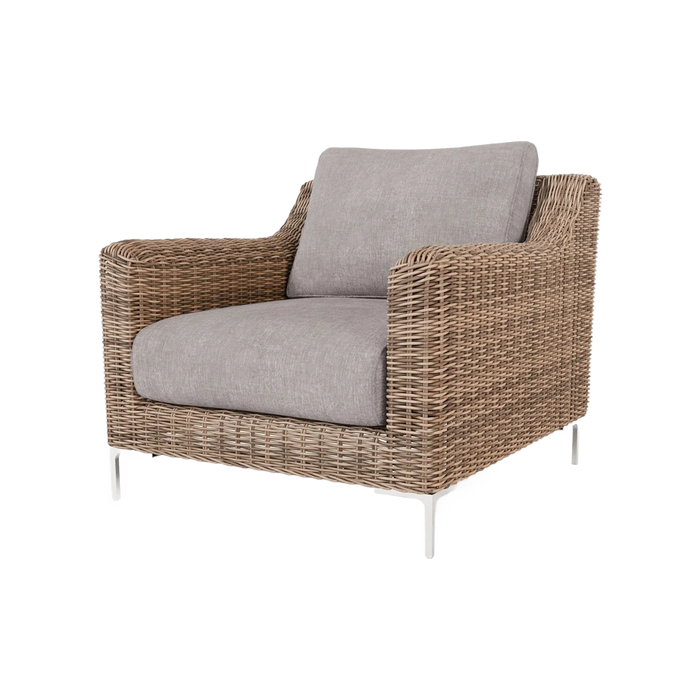 Brown Wicker Outdoor Armchair