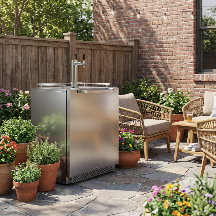 Summit - 24" Built-In or Freestanding Outdoor Kegerator – Twin Tap
