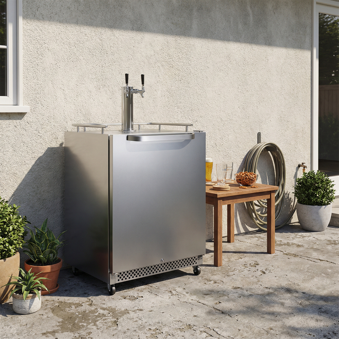 Summit - 24" Built-In or Freestanding Outdoor Kegerator – Twin Tap
