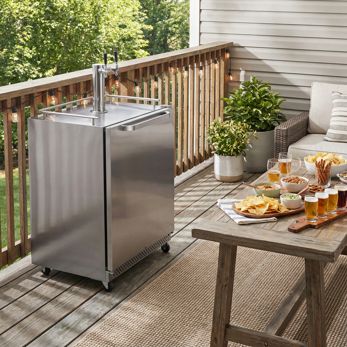 Summit - 24" Built-In or Freestanding Outdoor Kegerator – Twin Tap