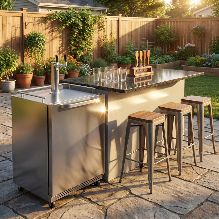 Summit - 24" Built-In or Freestanding Outdoor Kegerator – Twin Tap