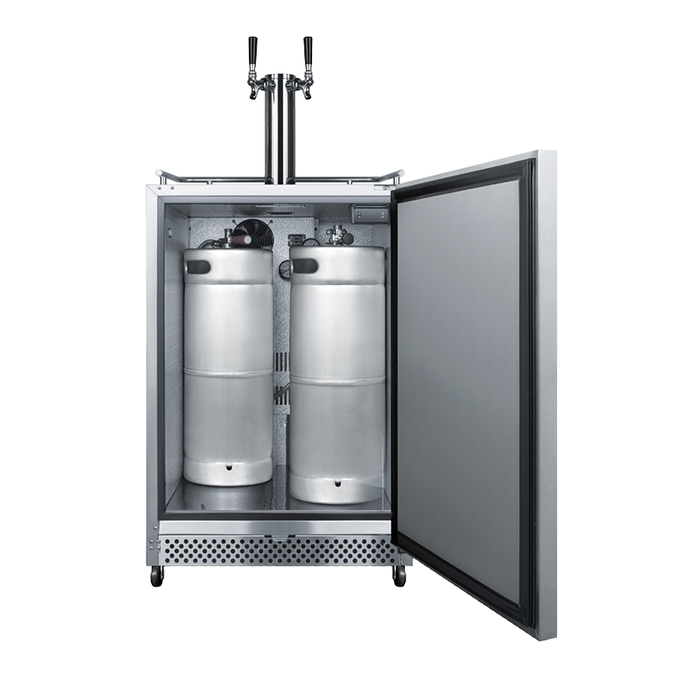 Summit - 24" Built-In or Freestanding Outdoor Kegerator – Twin Tap