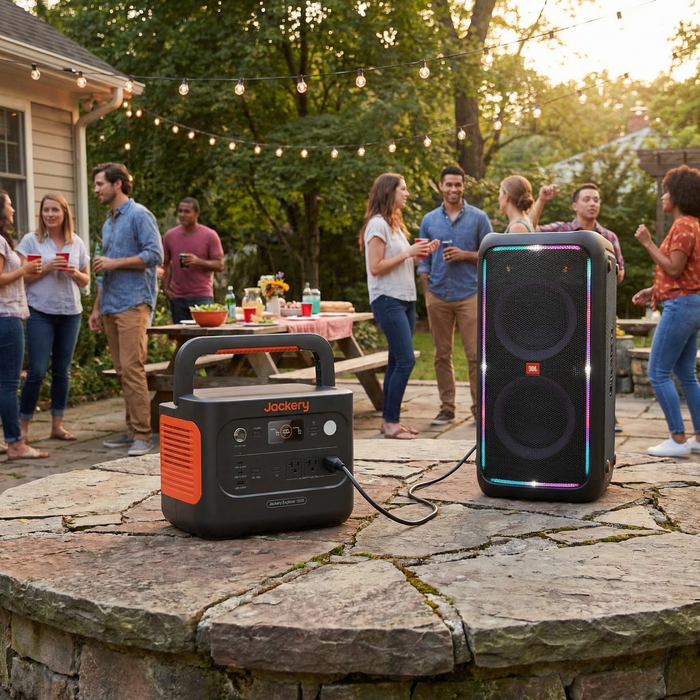 Jackery - Explorer 1000 v2 + 100W Solar Panel (Backyard Essentials Power Kit)
