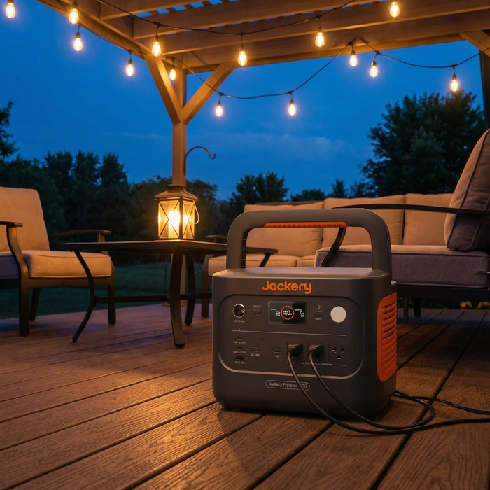 Jackery - Explorer 1000 v2 + 100W Solar Panel (Backyard Essentials Power Kit)