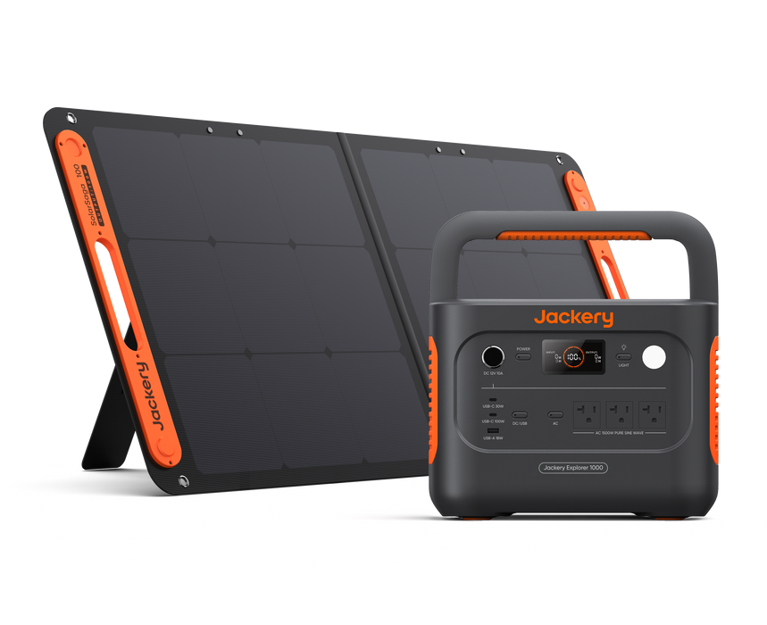 Jackery - Explorer 1000 v2 + 100W Solar Panel (Backyard Essentials Power Kit)