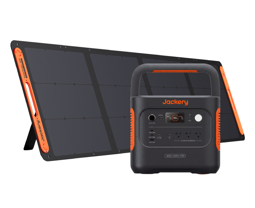 Jackery - Explorer 2000 v2 + 200W Solar Panel (Off-Grid Entertaining Kit)