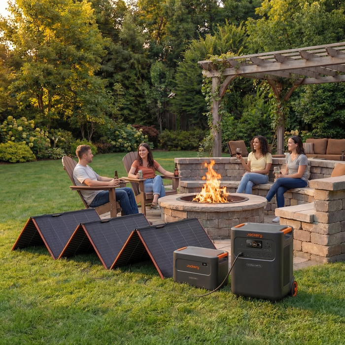 Jackery - HomePower 3600 Plus + Battery Pack 3600 + 500W Solar Panel (Whole Backyard Power System)