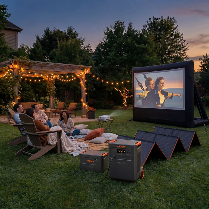 Jackery - HomePower 3600 Plus + Battery Pack 3600 + 500W Solar Panel (Whole Backyard Power System)