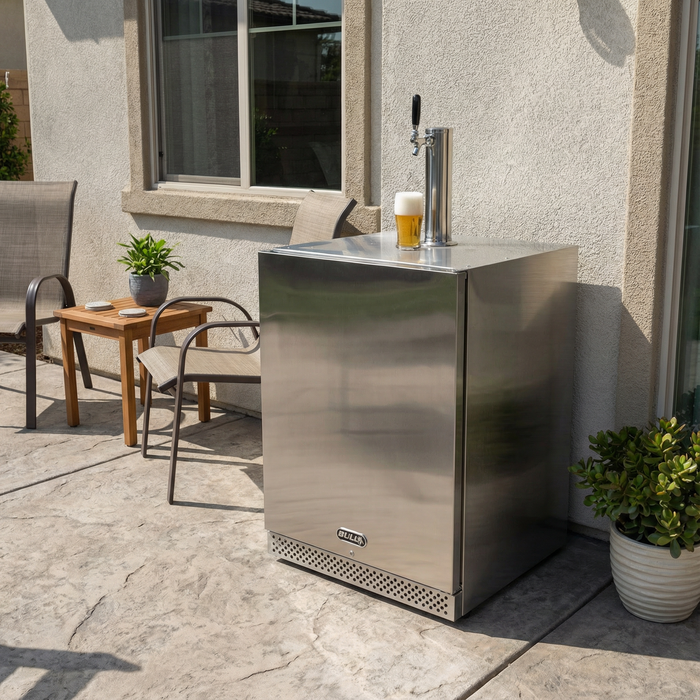 Bull - Outdoor Rated Kegerator – 6.6 cu. ft. Single Tap