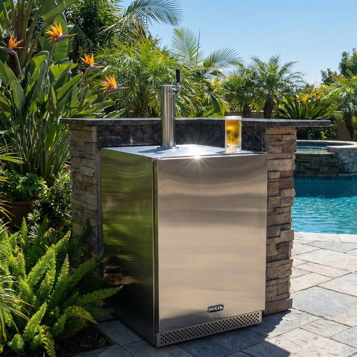 Bull - Outdoor Rated Kegerator – 6.6 cu. ft. Single Tap