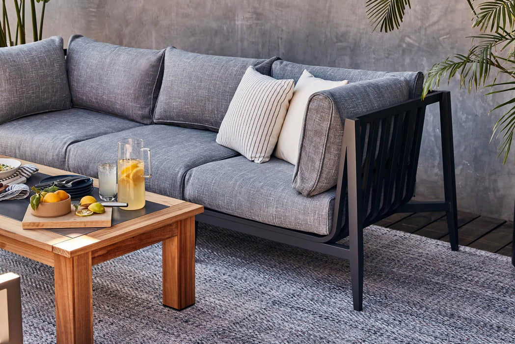 Charcoal Aluminum Outdoor Loveseat
