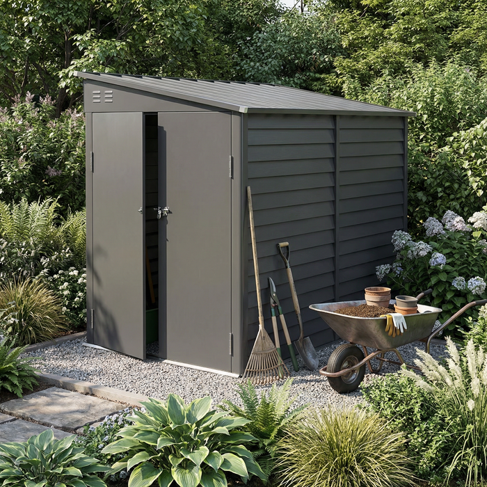 Metal Lean-To Storage Shed – 4.6 x 9