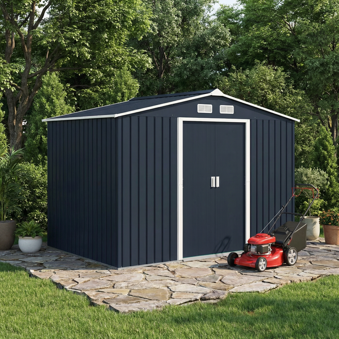 Metal Storage Shed – 9 x 6 Sliding Door