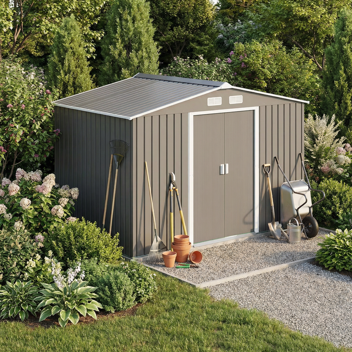 Metal Storage Shed – 9 x 6 Sliding Door