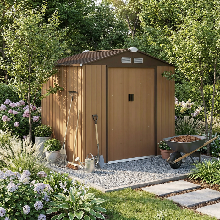 Metal Storage Shed – 7x4 Sliding Door