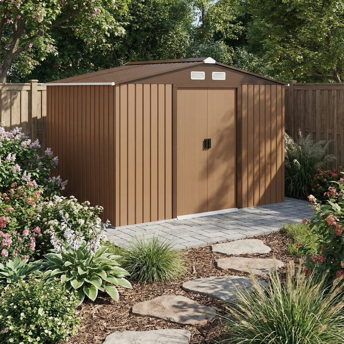 Metal Storage Shed – 9 x 6 Sliding Door