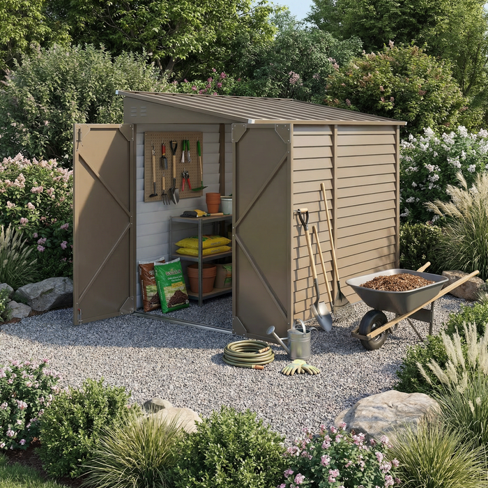Metal Lean-To Storage Shed – 4.6 x 9