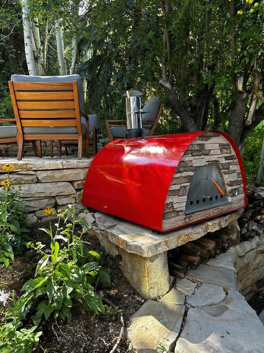 Maximus Prime Large Portable Wood-Fired Pizza Oven - Red