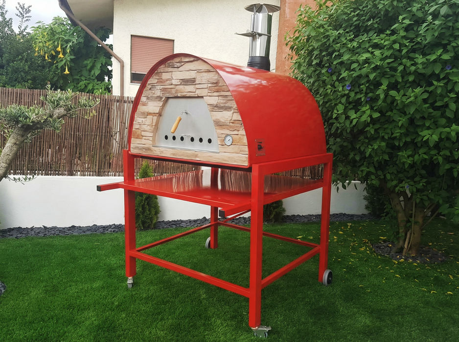 Maximus Prime Large Portable Wood-Fired Pizza Oven - Red