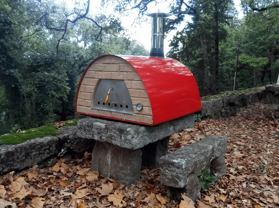 Maximus Prime Large Portable Wood-Fired Pizza Oven - Red