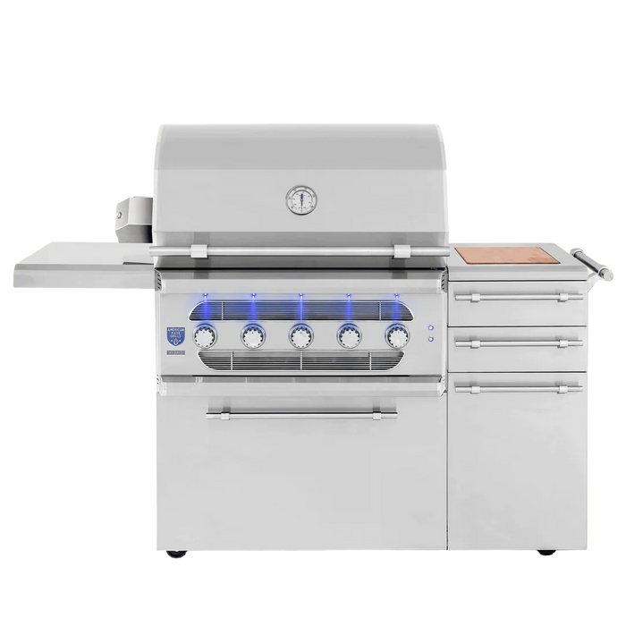 American Made Grills - Muscle 36" Freestanding Hybrid Grill