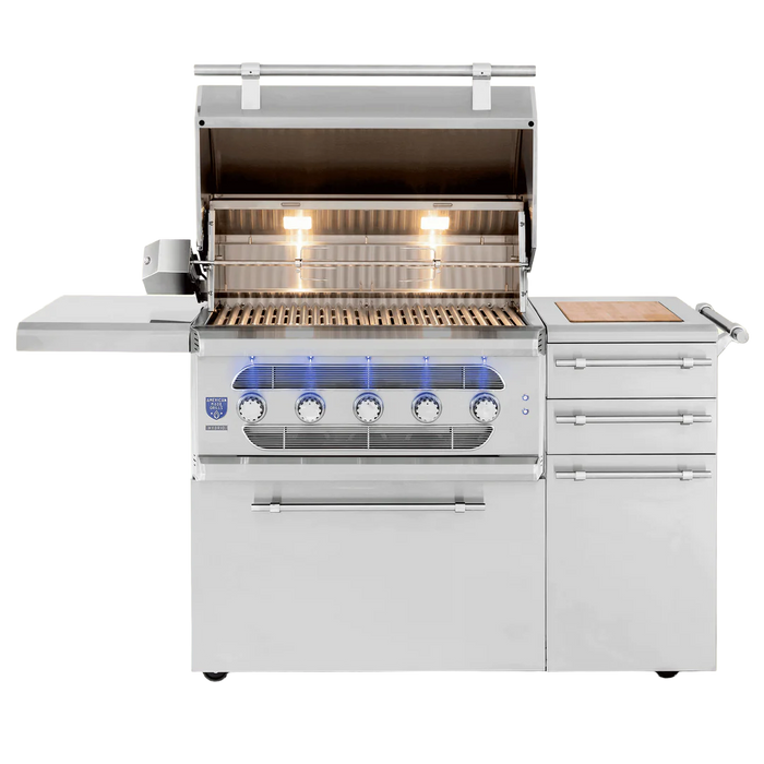 American Made Grills - Muscle 36" Freestanding Hybrid Grill