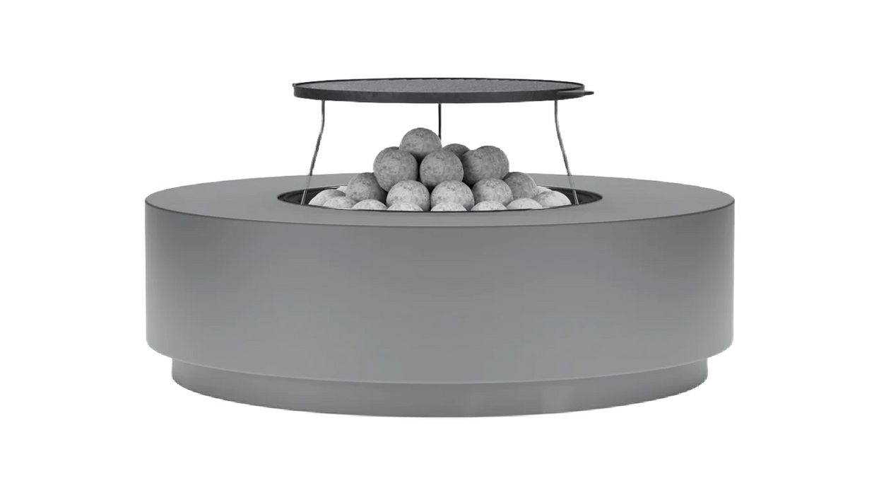 Concrete Fire Pit Table Cooking Set - Round