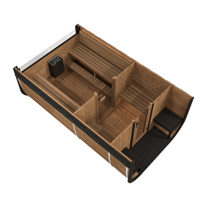 SaunaLife – Cube Series CL12GCP Outdoor Sauna Kit