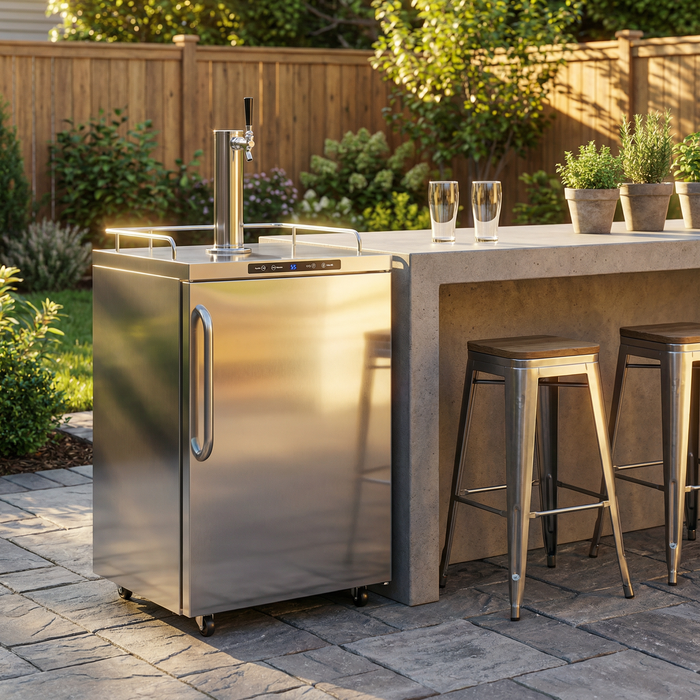 Summit - 24" Outdoor Rated Stainless Steel Kegerator - Single Tap