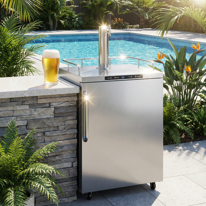 Summit - 24" Outdoor Rated Stainless Steel Kegerator - Single Tap