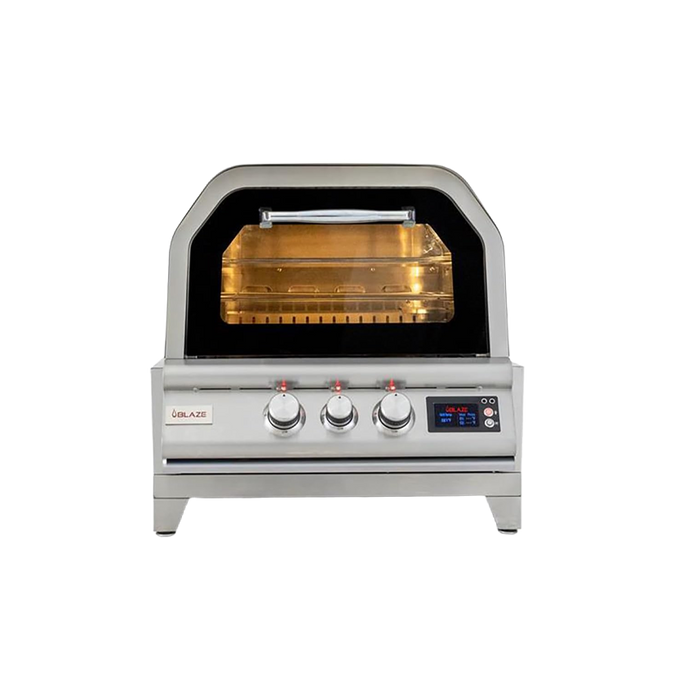 Blaze - 26" Countertop Natural Gas Outdoor Oven W/ Rotisserie & Countertop Sleeve